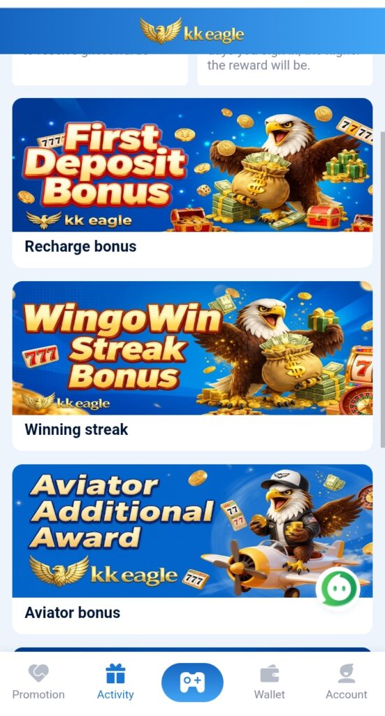 kk eagle game rewards