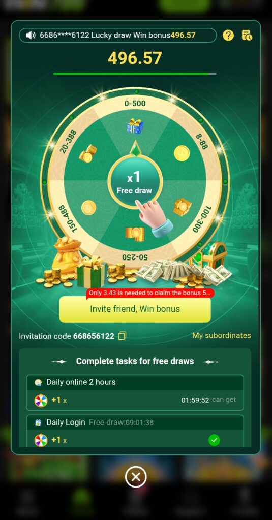 win786 wheel bonus